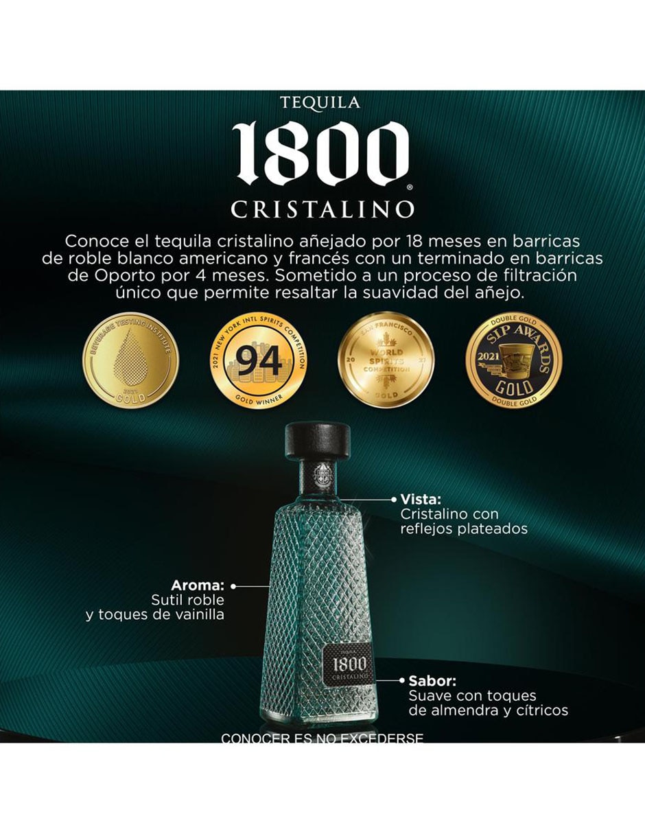Tequila tipo Cristalino 700 ml 6
