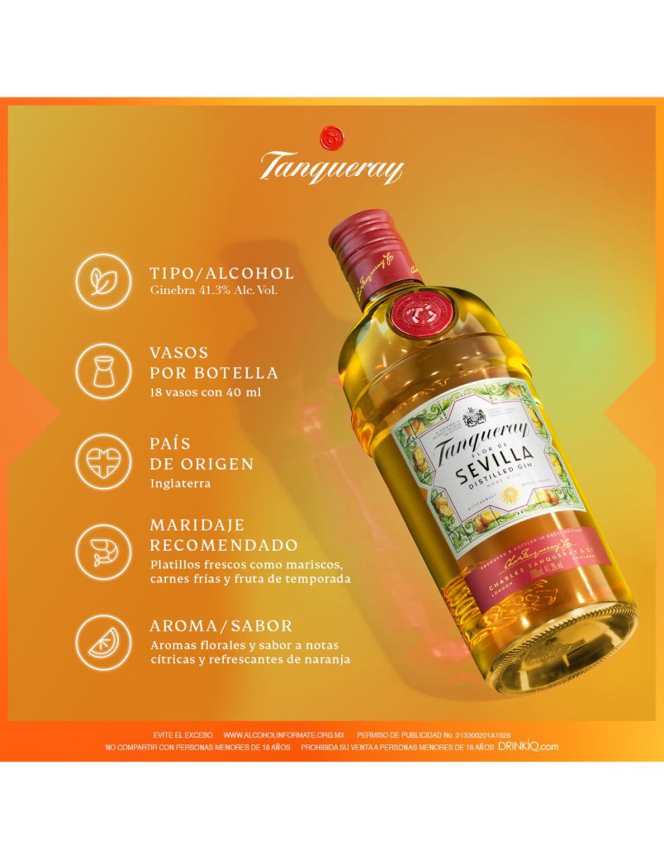 Ginebra Tanqueray Flor de Sevilla 750 ml