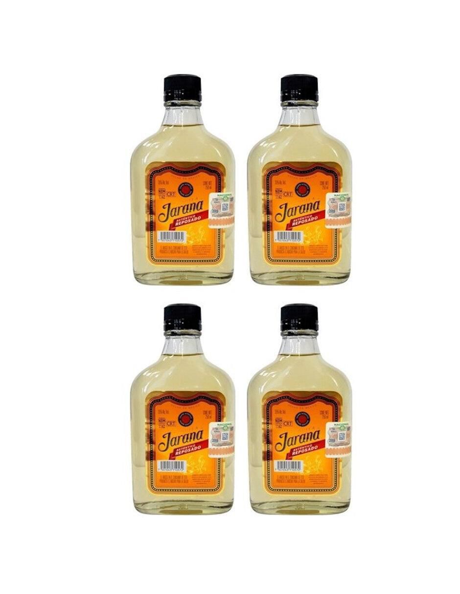 Caja de tequila Jarana tipo Reposado 4 piezas 250 ml c/u