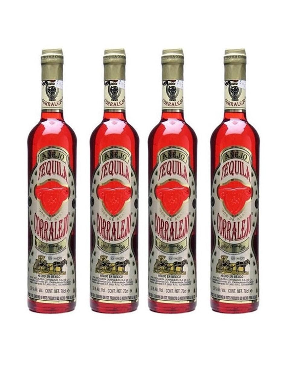 Caja de tequila Corralejo tipo Añejo 4 piezas 750 ml c/u