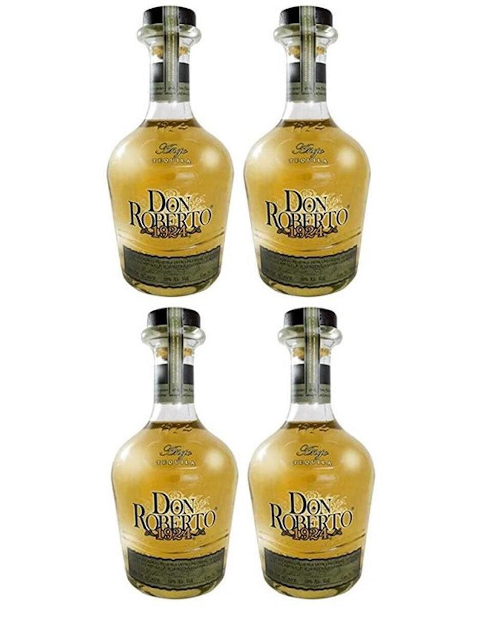 Caja de tequila Don Roberto Ultra premium tipo Añejo 4 piezas 750 ml c/u