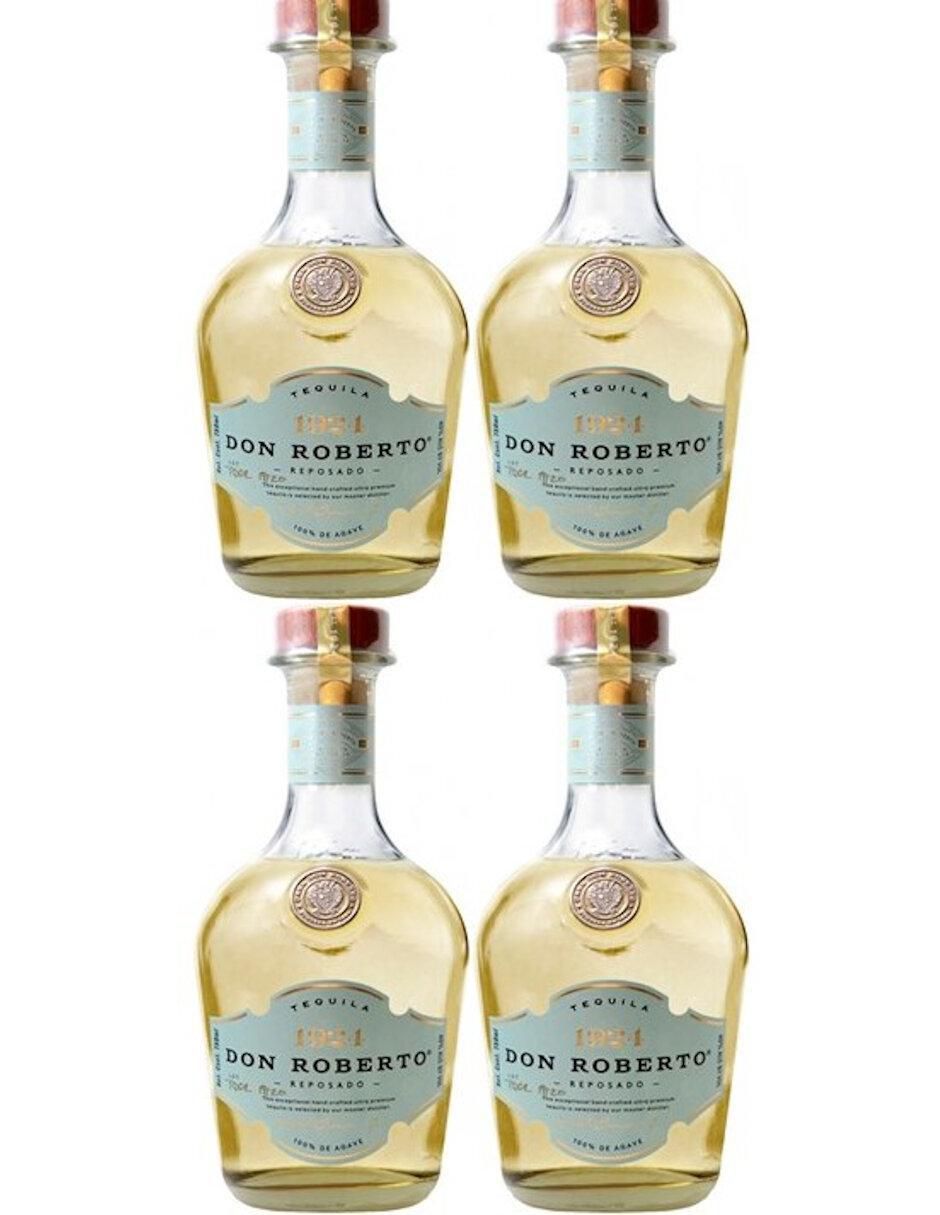 Caja de tequila Don Roberto Ultra premium tipo Reposado 4 piezas 750 ml c/u