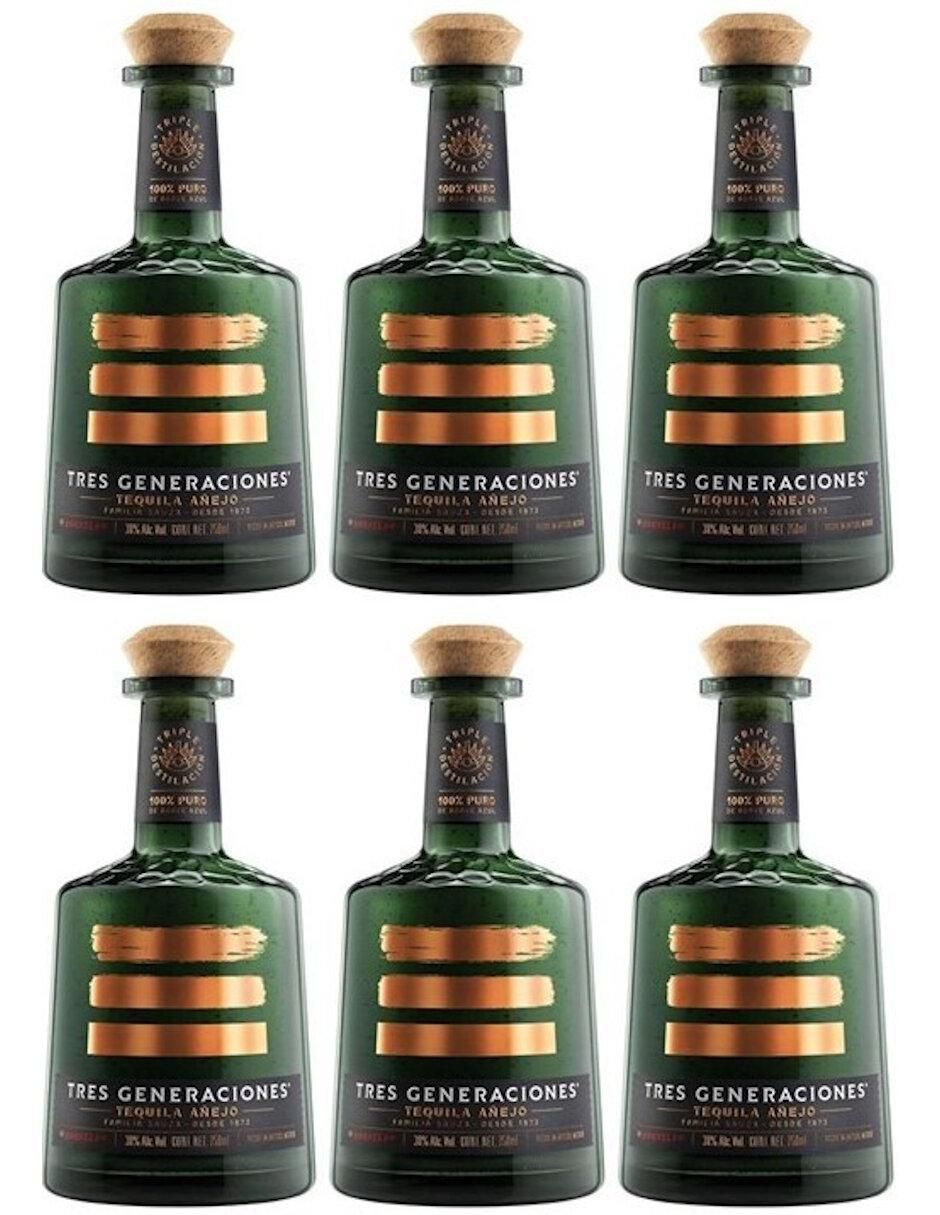 Caja de tequila Sauza tipo Añejo 6 piezas 750 ml c/u