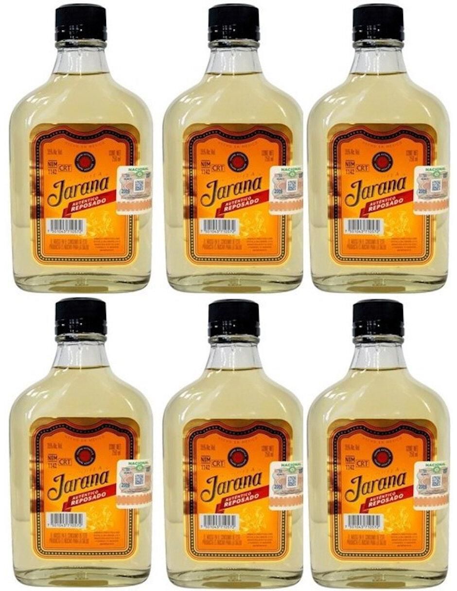 Caja de tequila Jarana tipo Reposado 6 piezas 250 ml c/u