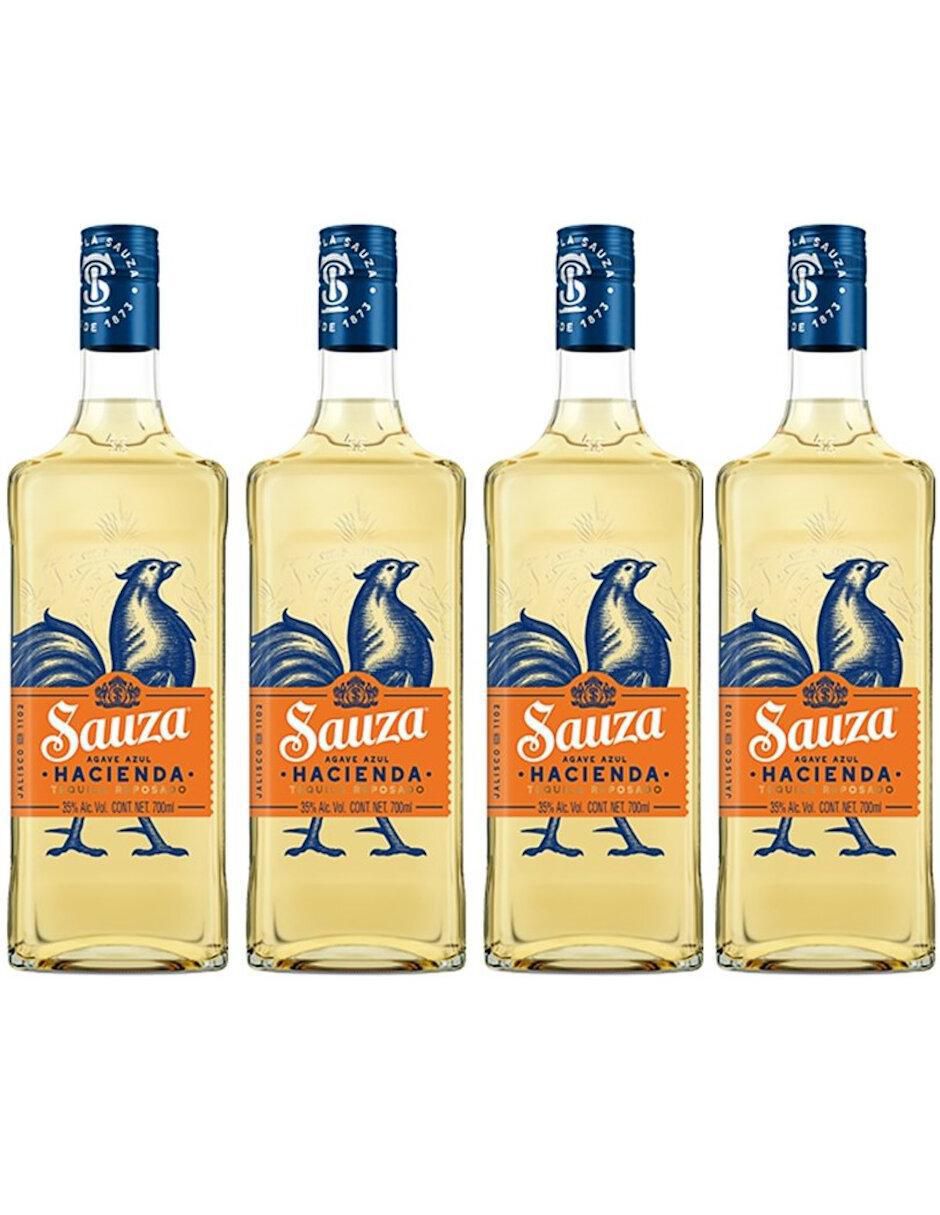 Caja de tequila Sauza tipo Reposado 4 piezas 700 ml c/u