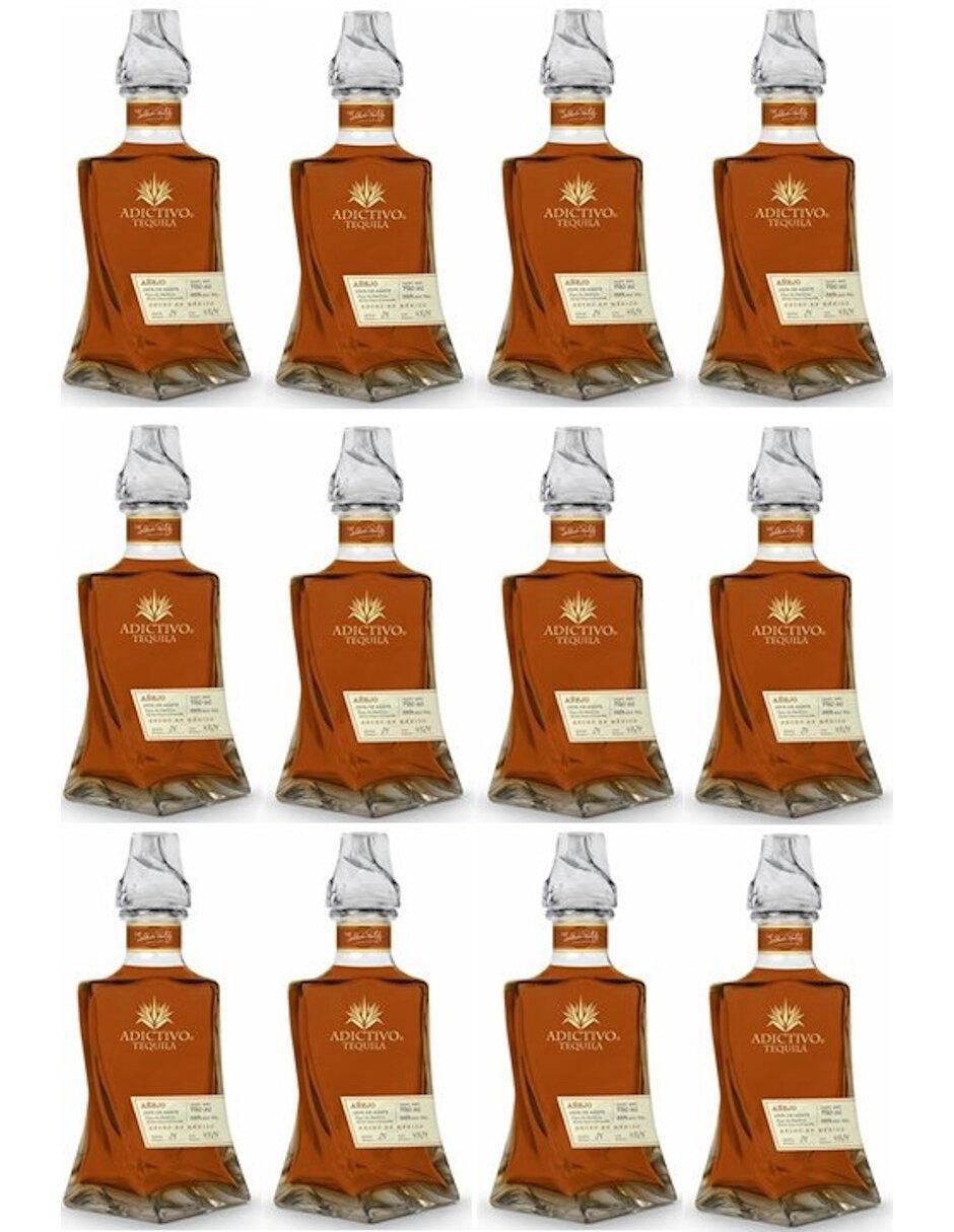 Caja de tequila Adictivo tipo Añejo 2 piezas 750 ml c/u