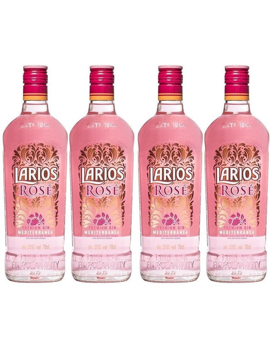 Caja de 4 piezas Ginebra Larios Rose 700 ml