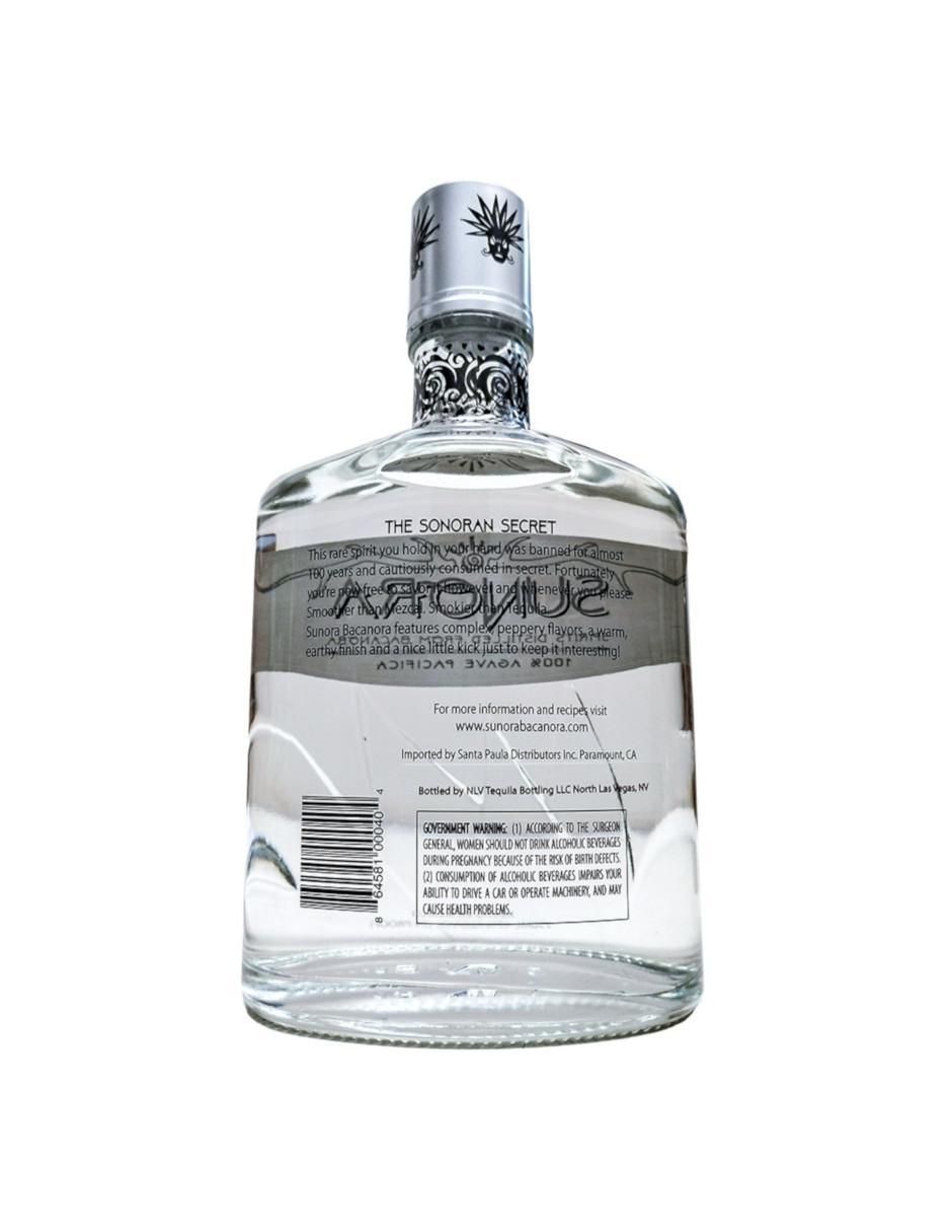 Bacanora Sunora tipo Blanco 750 ml 3