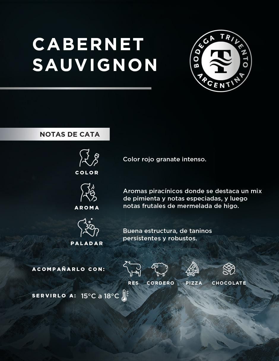 Vino tinto Reserve cabernet sauvignon 750 ml