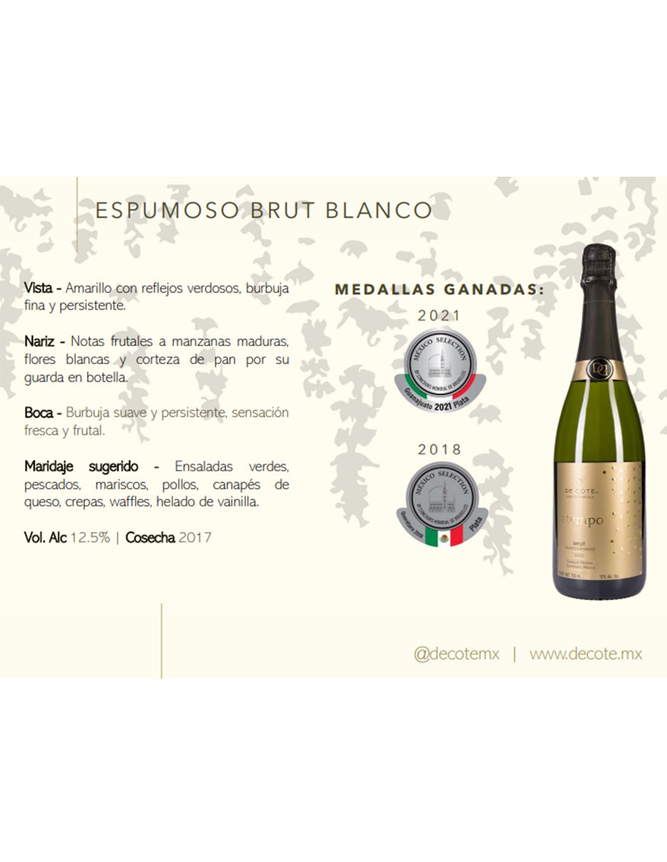 Vino espumoso blanco Xarel·lo De Cote Atempo