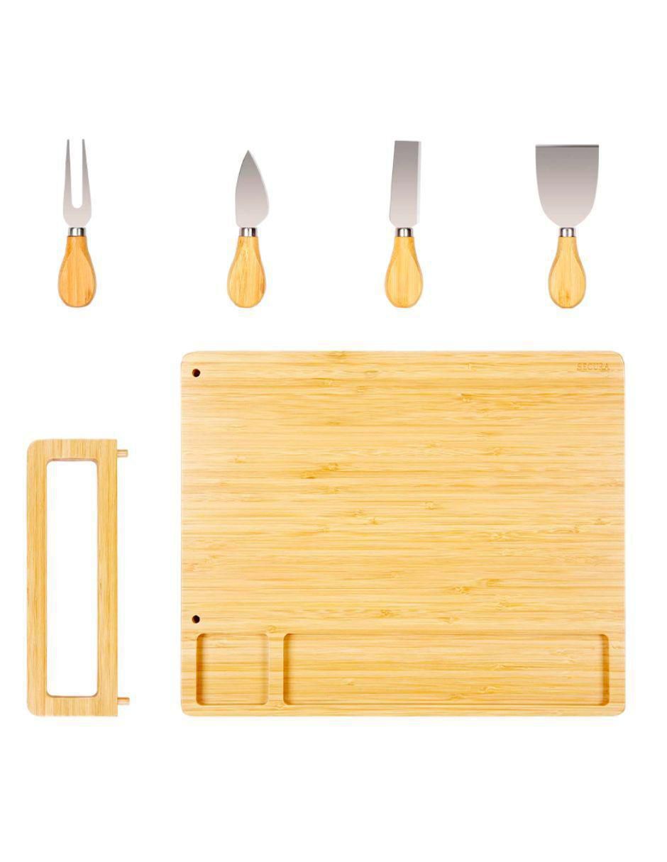 Set tabla para queso de madera Set tabla para queso de madera