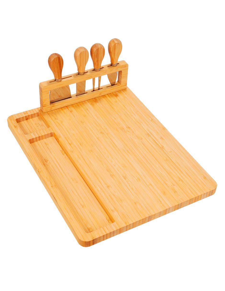 Set tabla para queso de madera