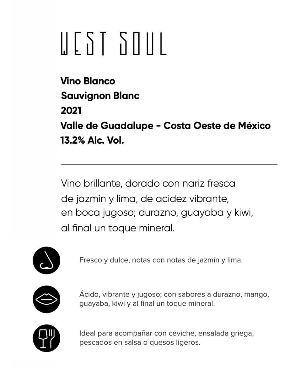 Vino blanco West Soul sauvignon blanc
