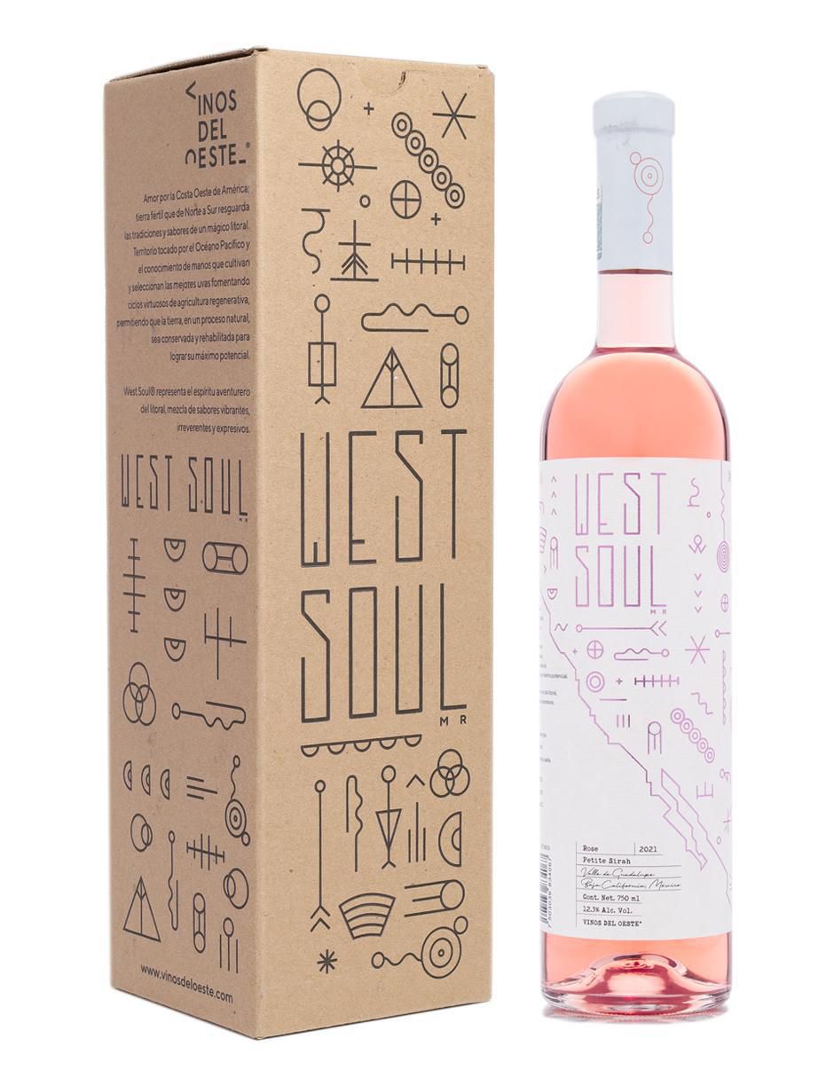 Vino rosado varietal semi seco West Soul 750 ml 8