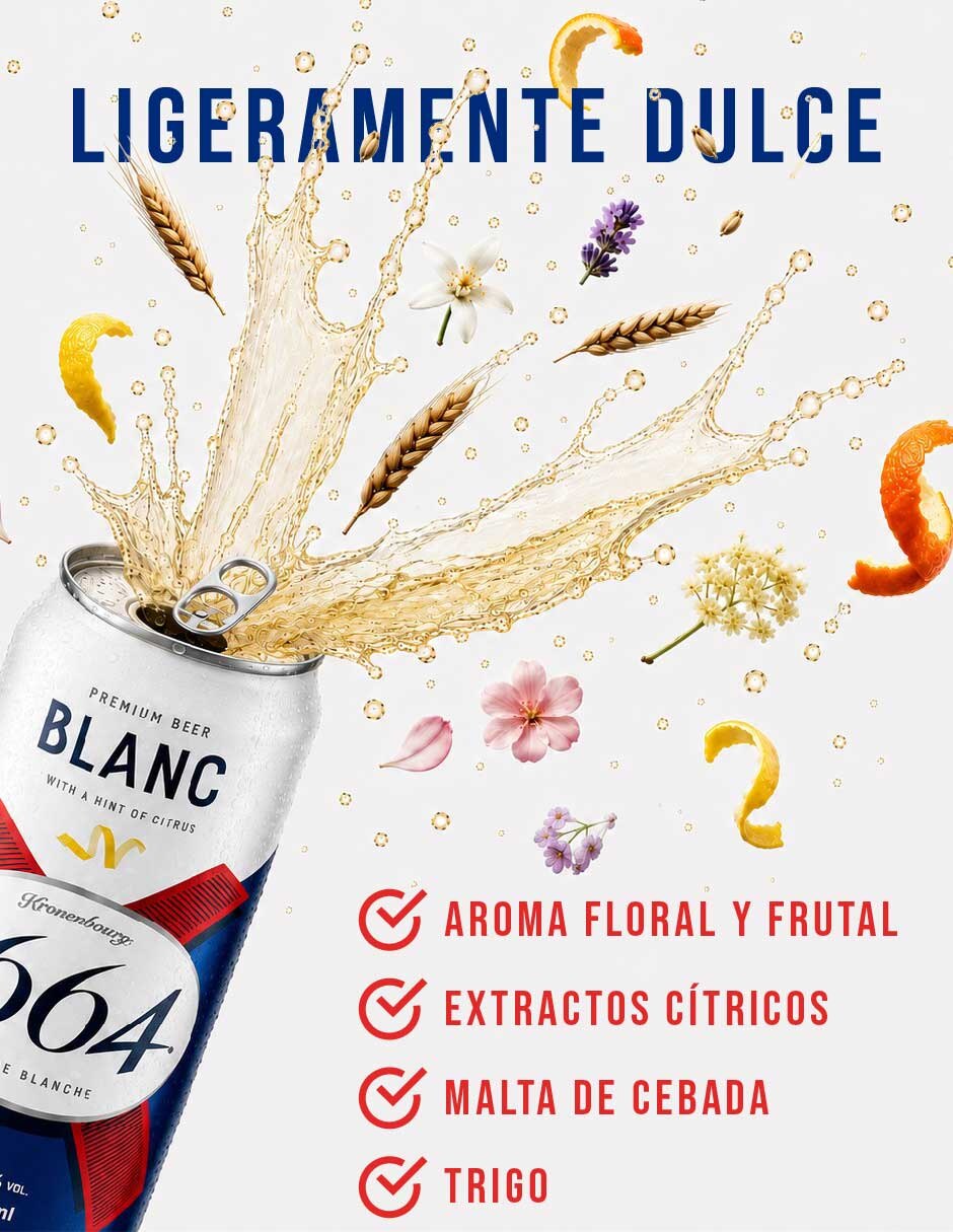 Set de cerveza blanc artesanal frutal 470 ml 8
