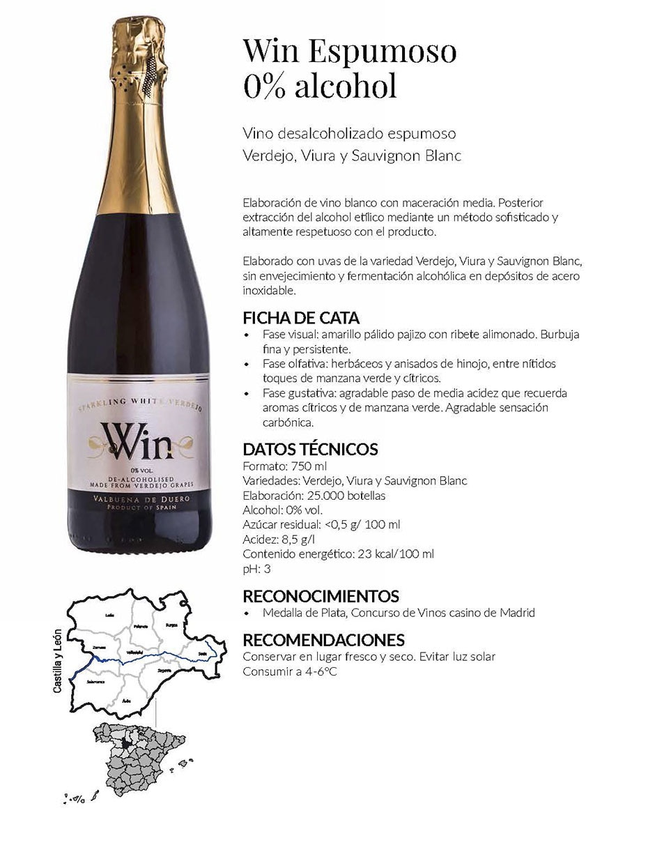 Vino tinto gasificado Verdejo CM España 750 ml 3