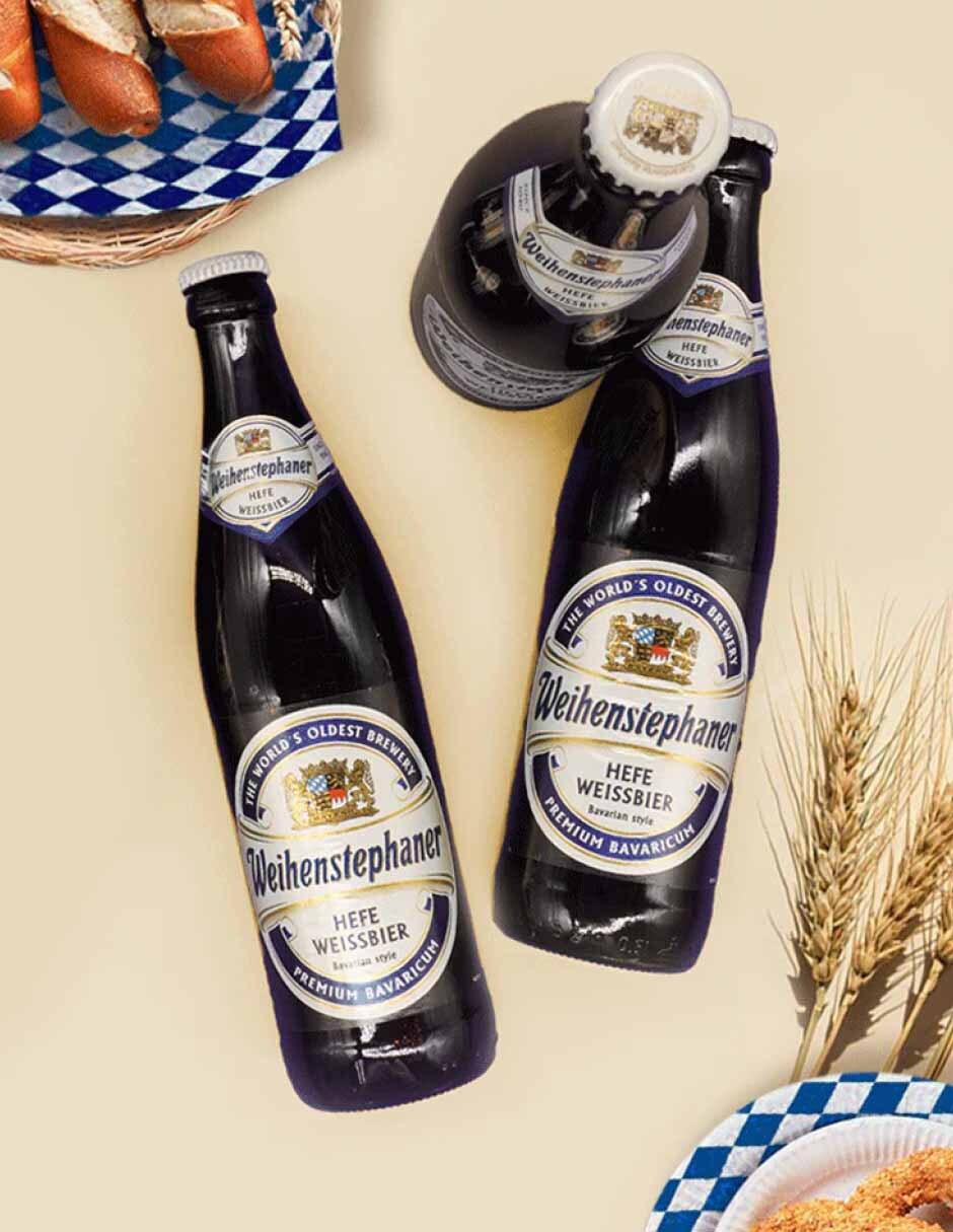 Cerveza clara Weihenstephaner frutal 500 ml