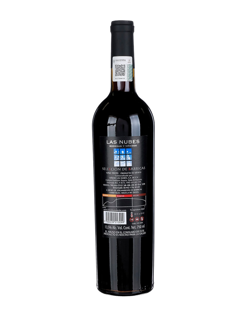 Vino tinto Seleccion Barricas cariñena garnacha petite syrah y zinfandel 750 ml
