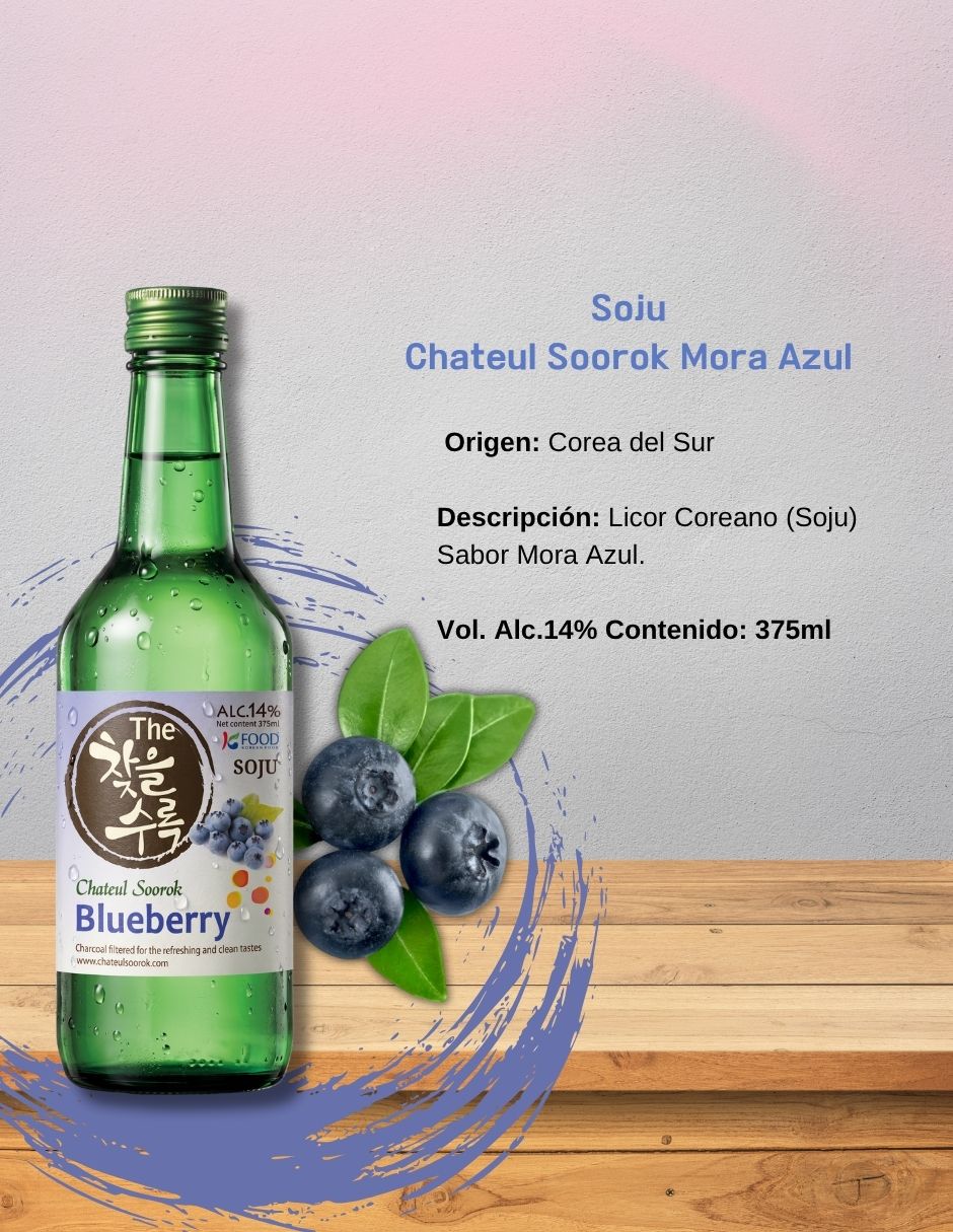 Sake sabor mora azul 375 ml 2