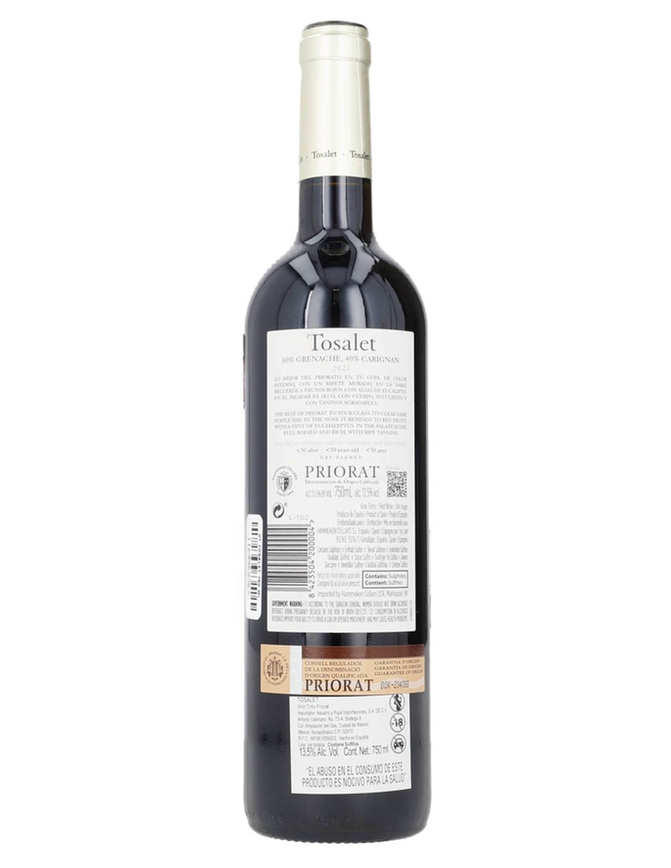 Vino tinto Tosalet Vinyes Grenache blanca 750 ml
