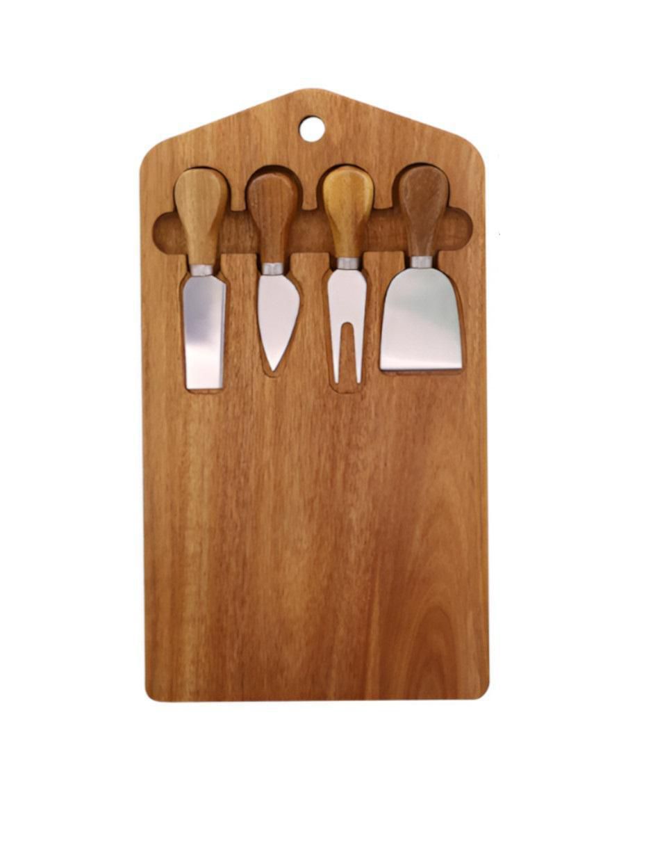 Set tabla para queso de madera Set tabla para queso de madera