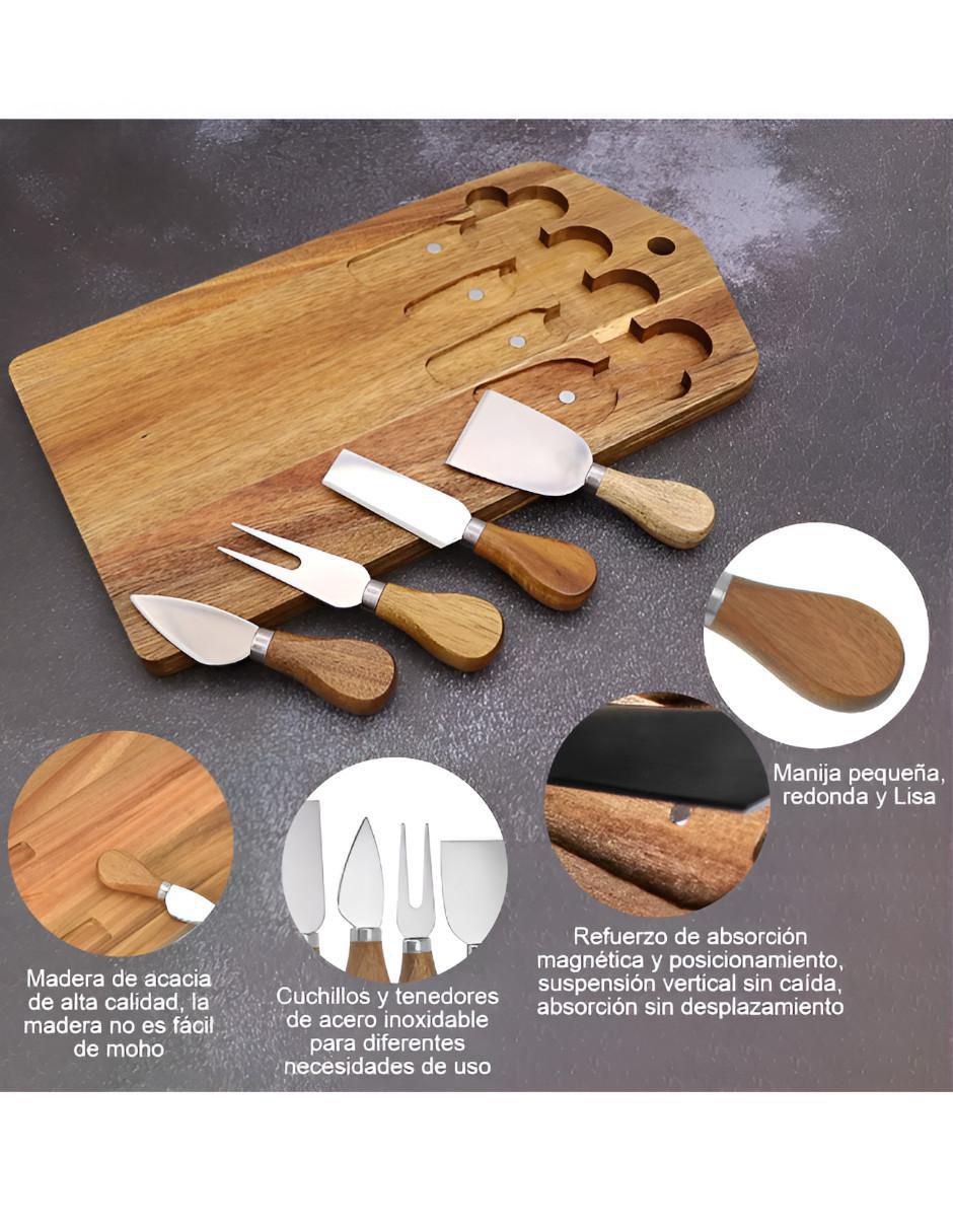 Set tabla para queso de madera 5