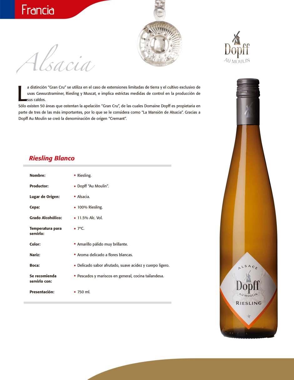 Vino blanco Dopff Au Moulin riesling 750 ml