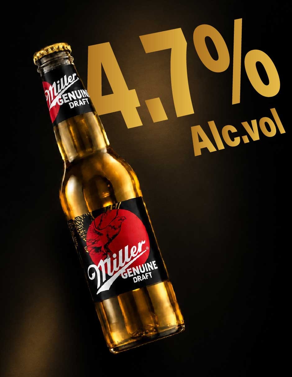 Cerveza clara genuine draft lager amargo 24 pack 355 ml 8