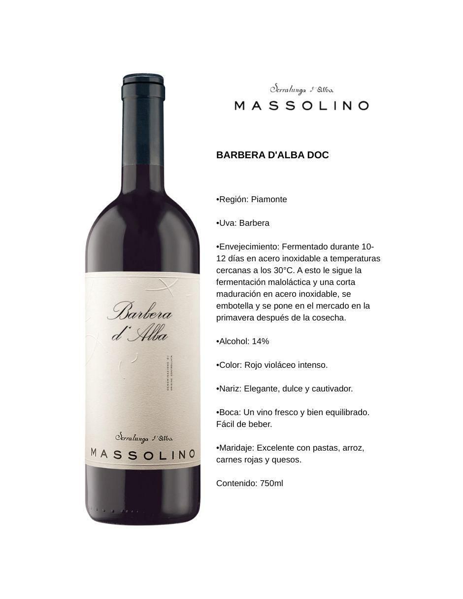 Vino tinto Barbera 750 ml