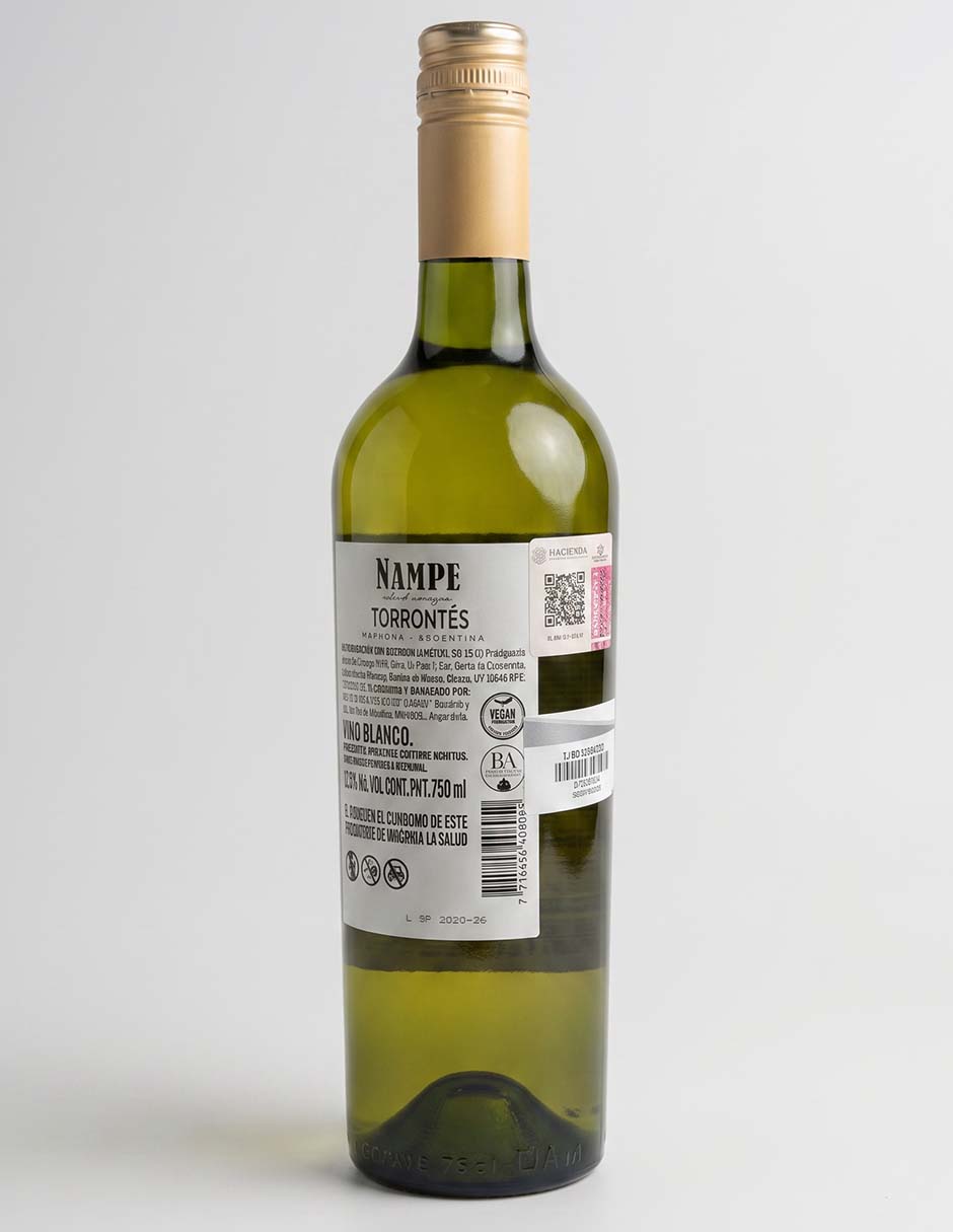 Vino blanco torrontés Argentina 750 ml