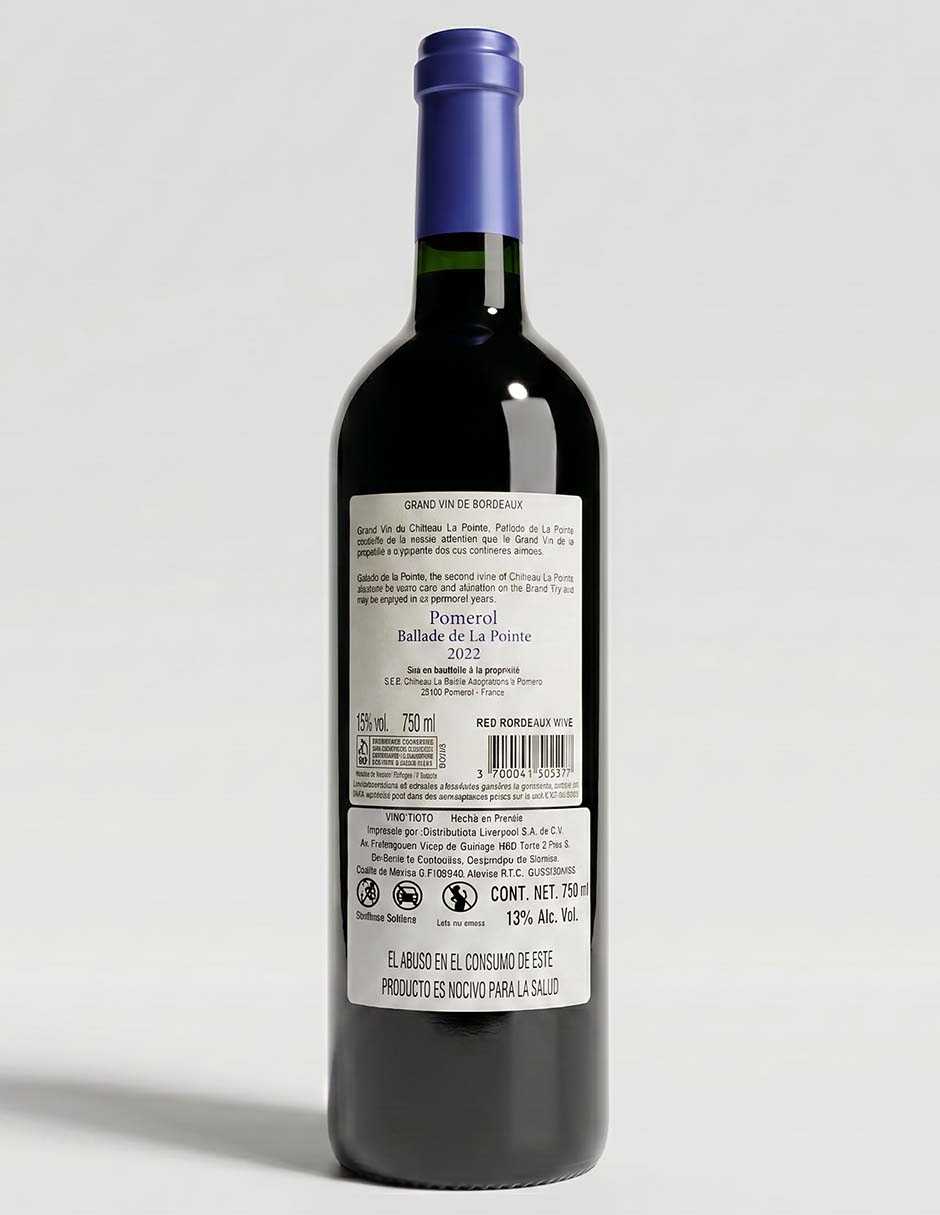 Vino tinto ensamble de francia 750 ml