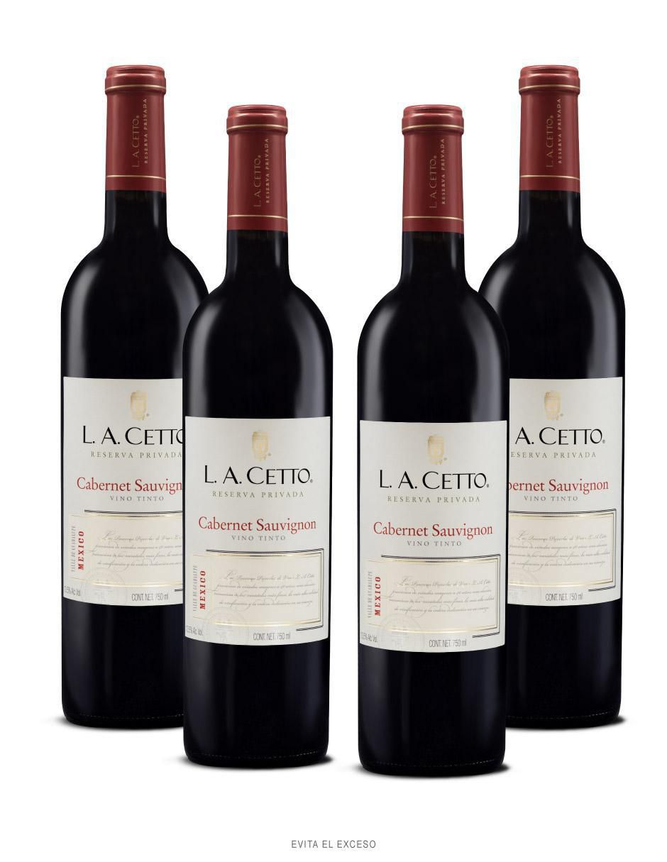 Set vino tinto La cetto reserva privada cabernet sauvignon 750 ml