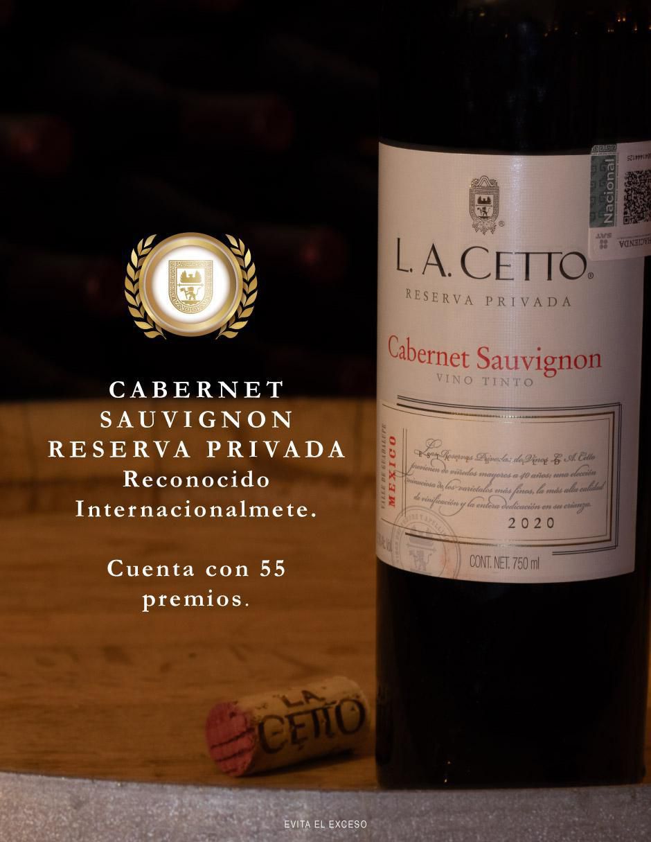 Set vino tinto reserva privada cabernet sauvignon 750 ml