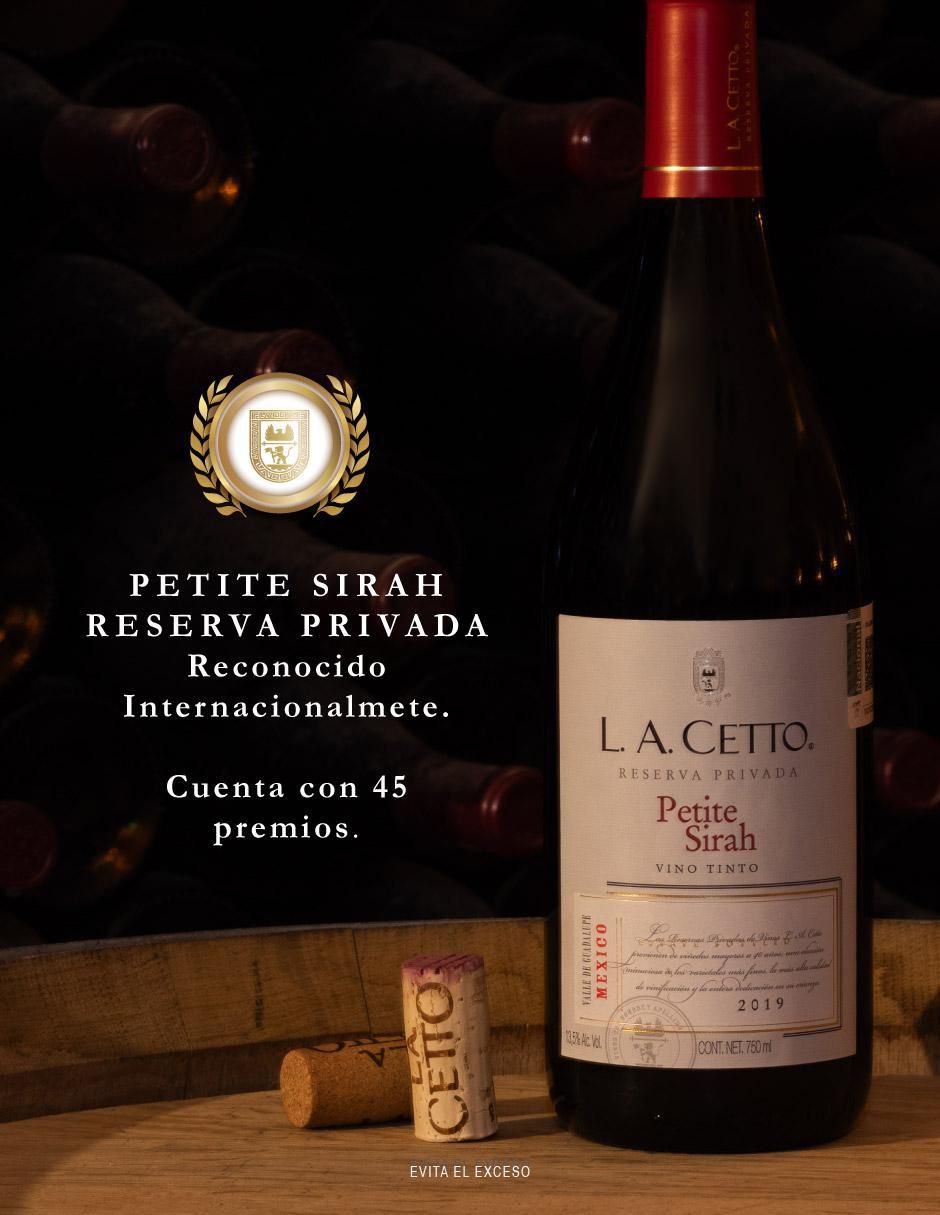 "vino tinto/set vino tinto" la cetto reserva privada petite sirah 750 ml