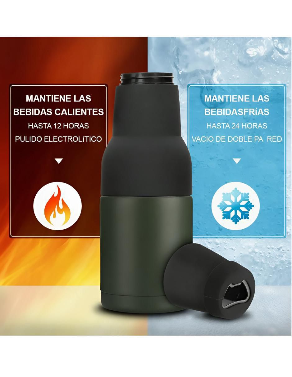 Termo para botella de acero inoxidable con tapa rosca 2