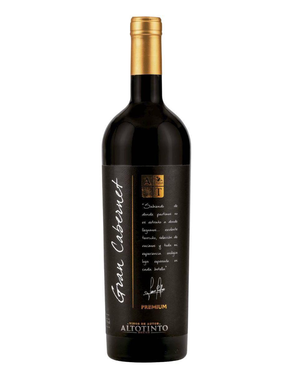 Vino tinto Sauvignon Altotinto Gran Cabernet México