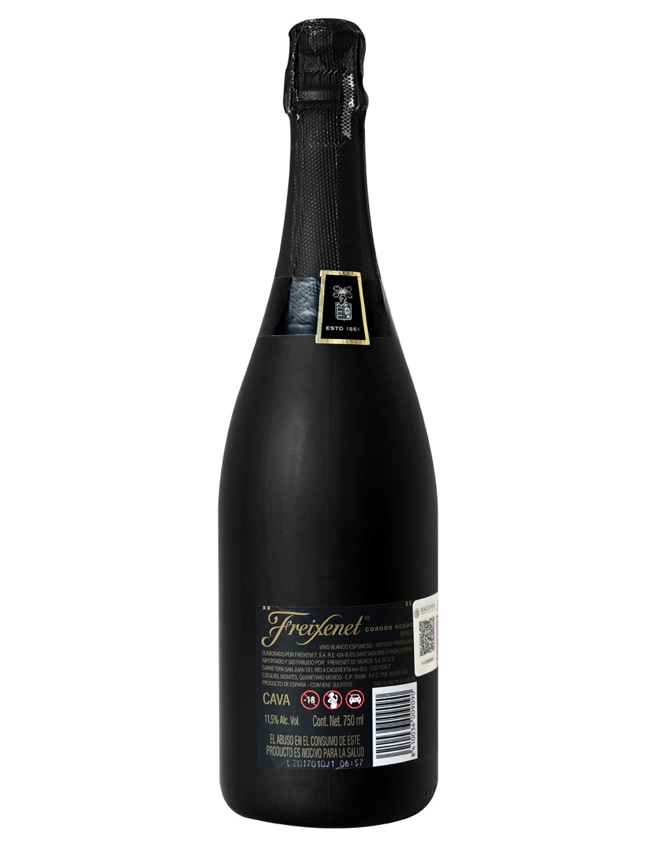 Vino espumoso blanco Macabeo Xare-lo y Parellada Cordón Negro Alcohol Free 0.0 España 750 ml