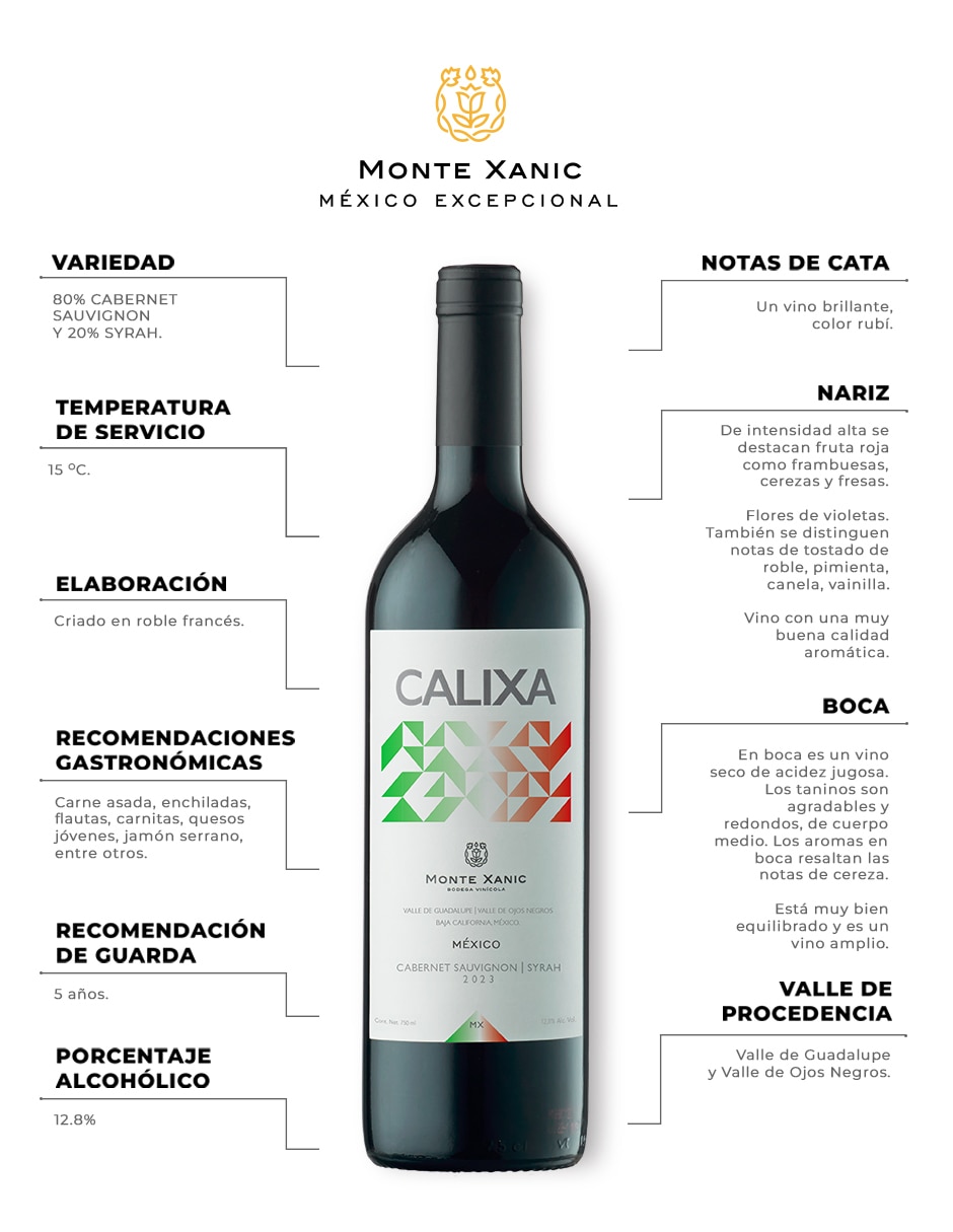 Vino tinto airen y palomino Calixa México 1.5 L 3