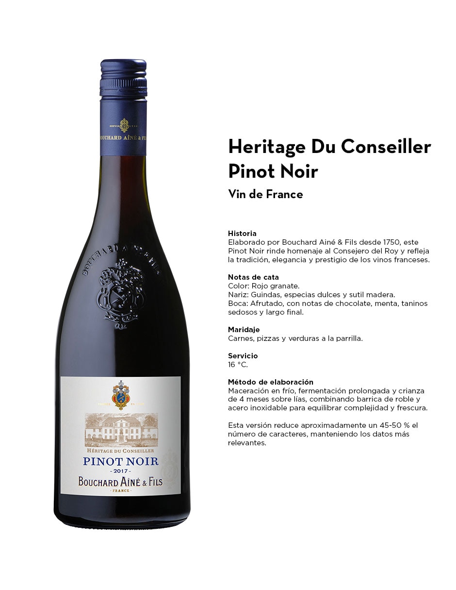 Vino tinto Pinot Noir Francia 750 ml 3