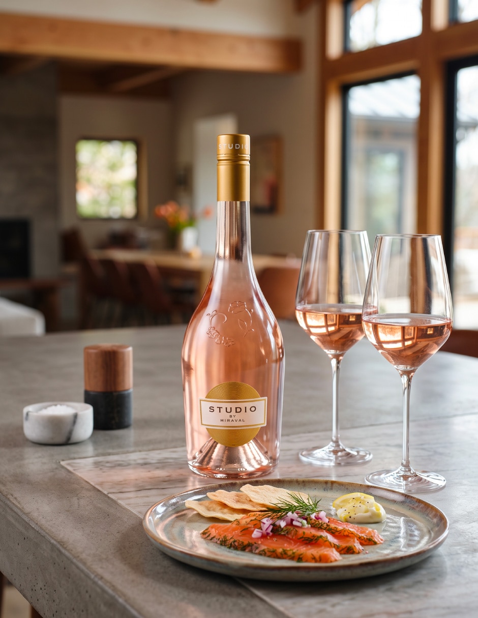 Vino rosado Grenache blanca Studio Francia 750 ml 3