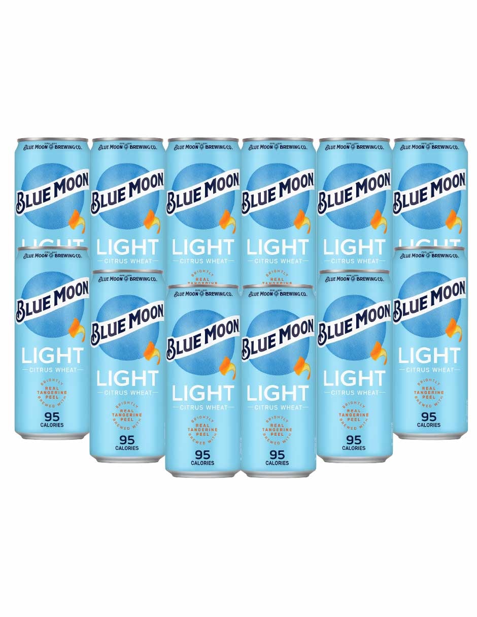 Cerveza clara blue moon moon light lager herbal y cítrico 355 ml Cerveza clara blue moon moon light lager herbal y cítrico 355 ml