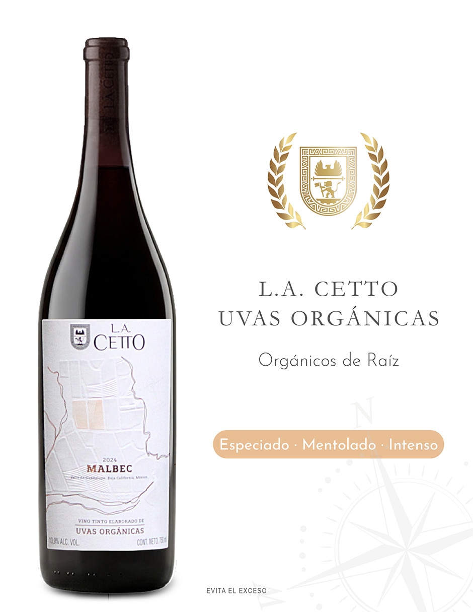 Set de vino tinto Malbec Uvas Orgánicas México