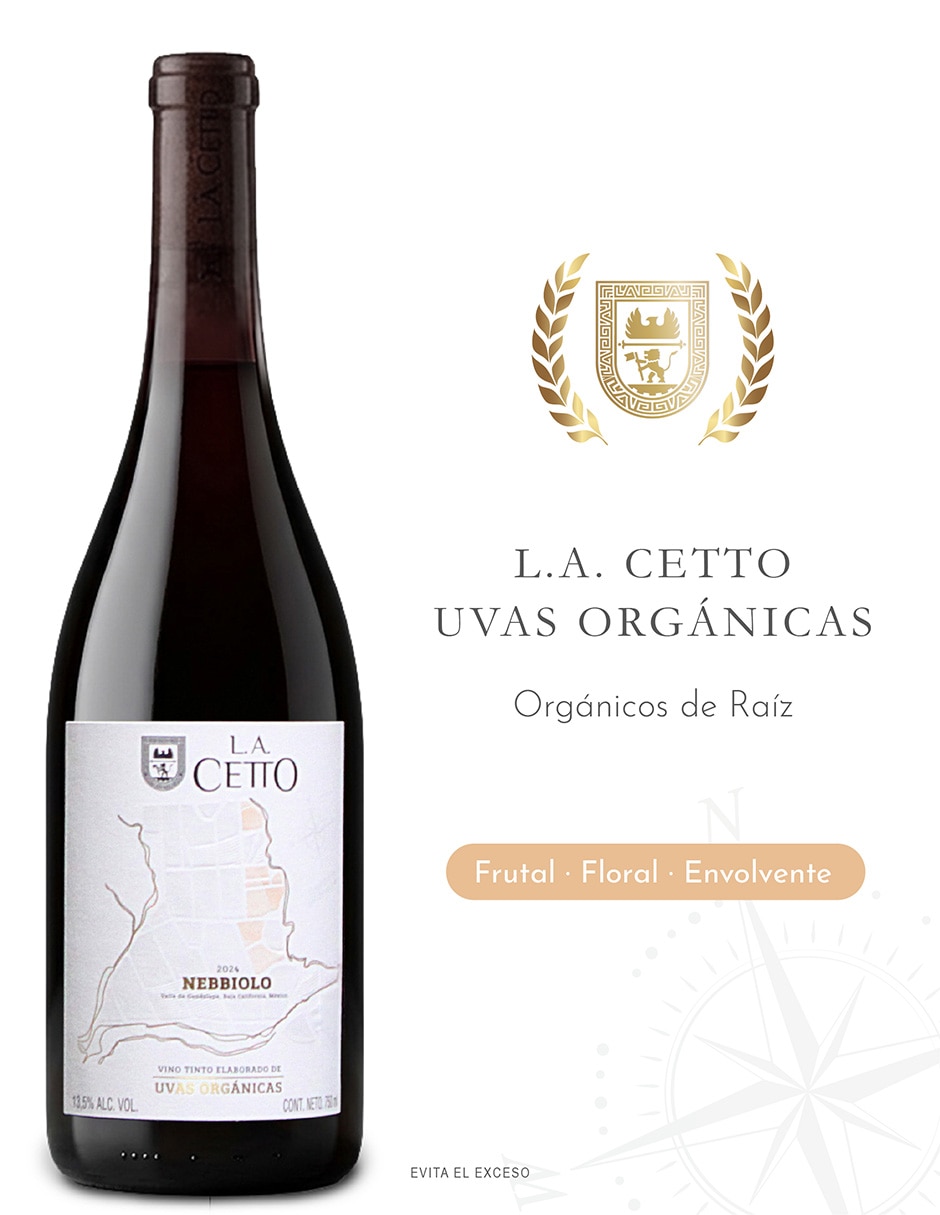 Set de vino tinto Nebbiolo Uvas Orgánicas México