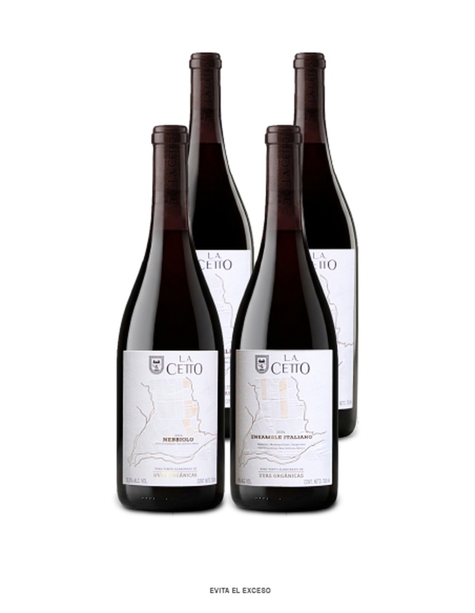 Set de vino tinto Sangiovese Uvas Orgánicas México
