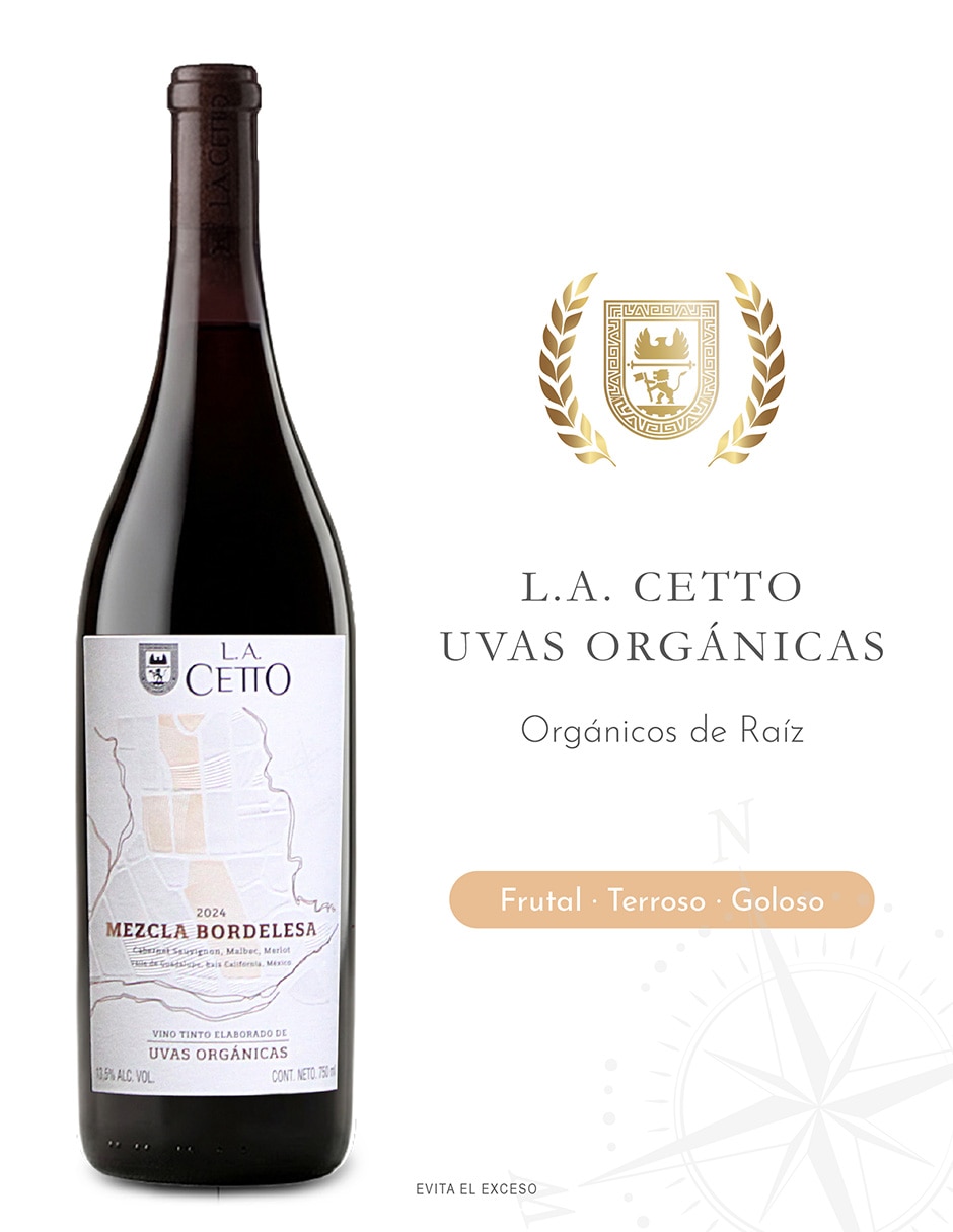 Set de vino tinto Cabernet Sauvignon y Merlot Uvas Orgánicas México