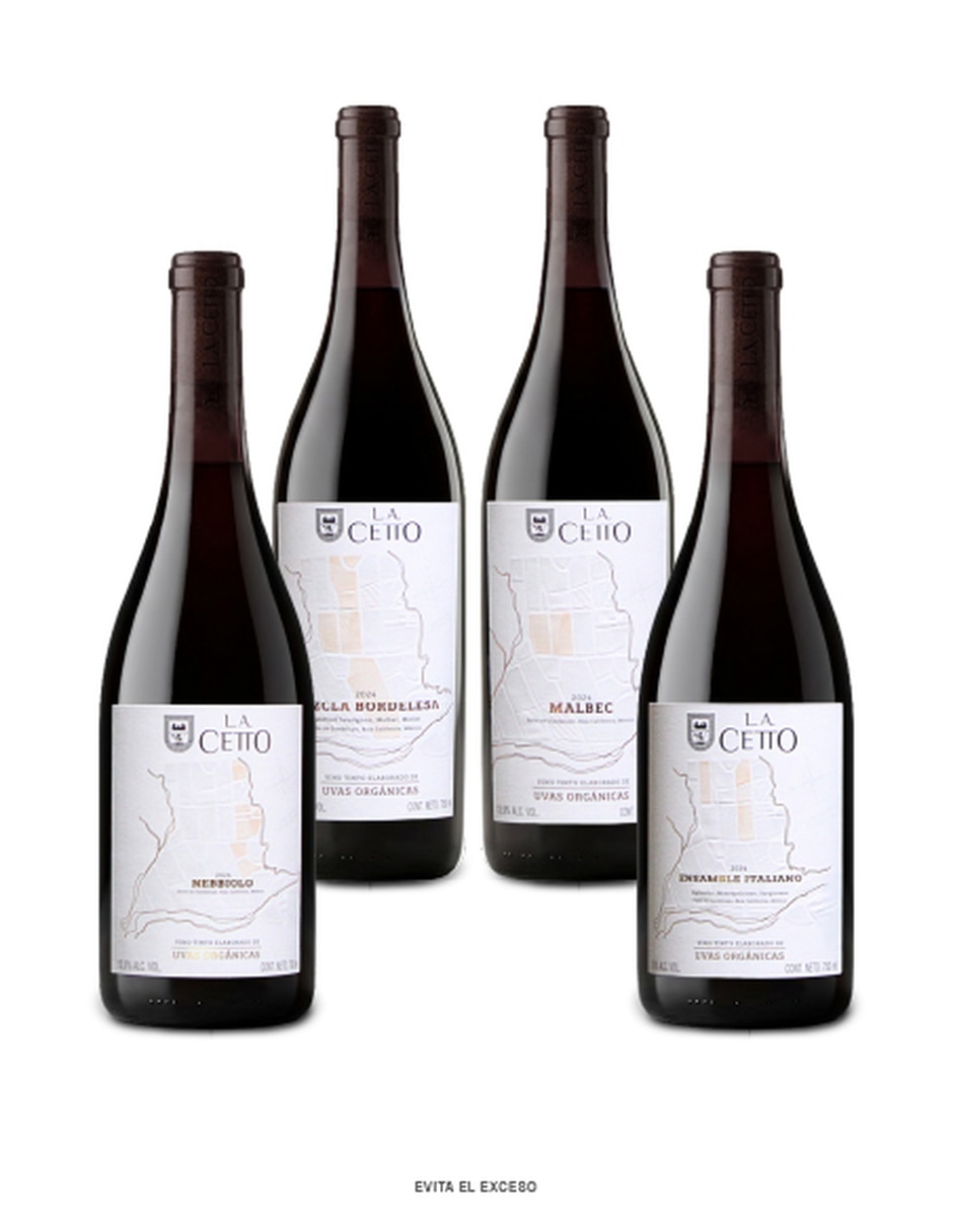 Set de vino tinto Varietal Uvas Orgánicas México