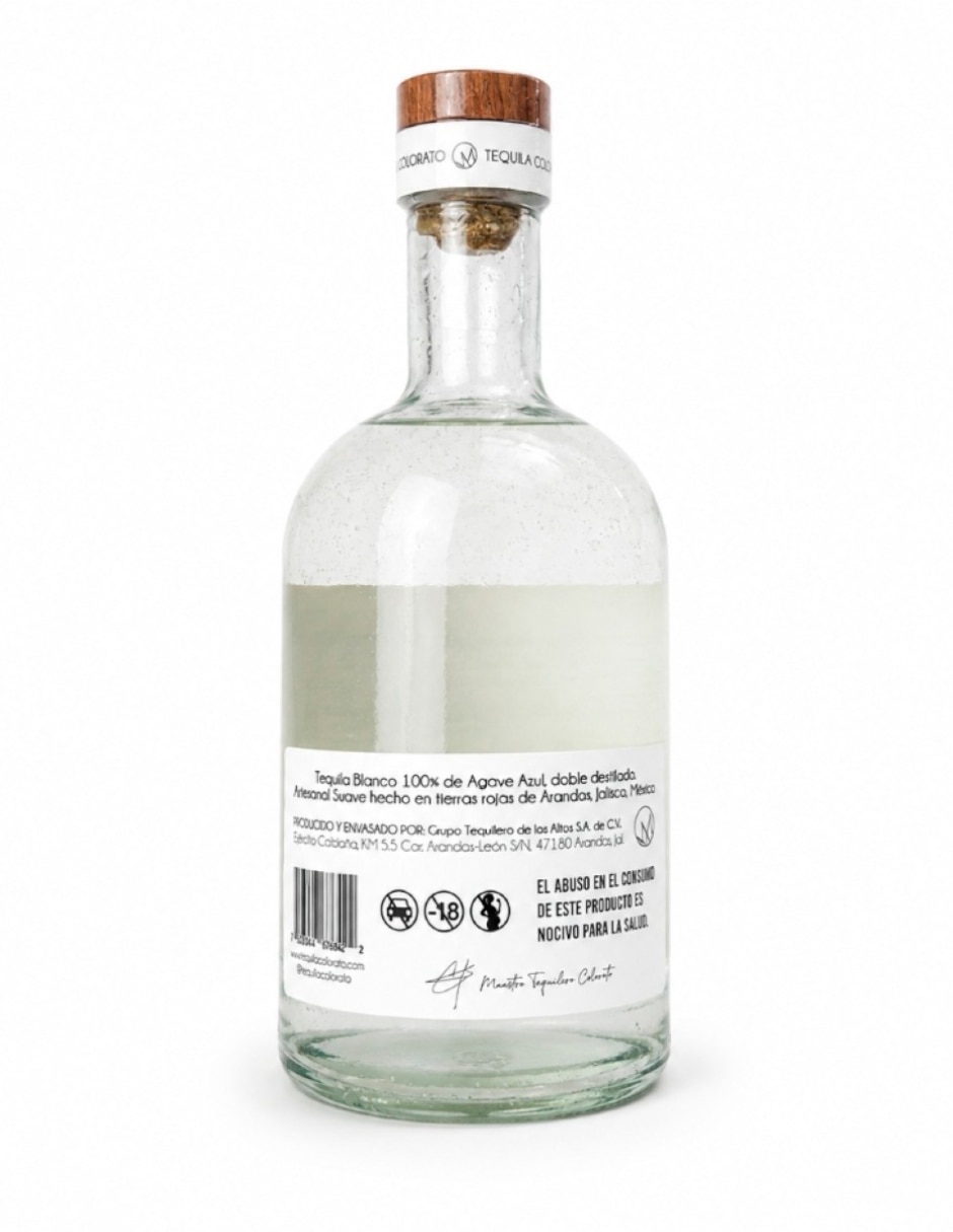Tequila Blanco 100% Agave Azul tipo Blanco 750 ml 4